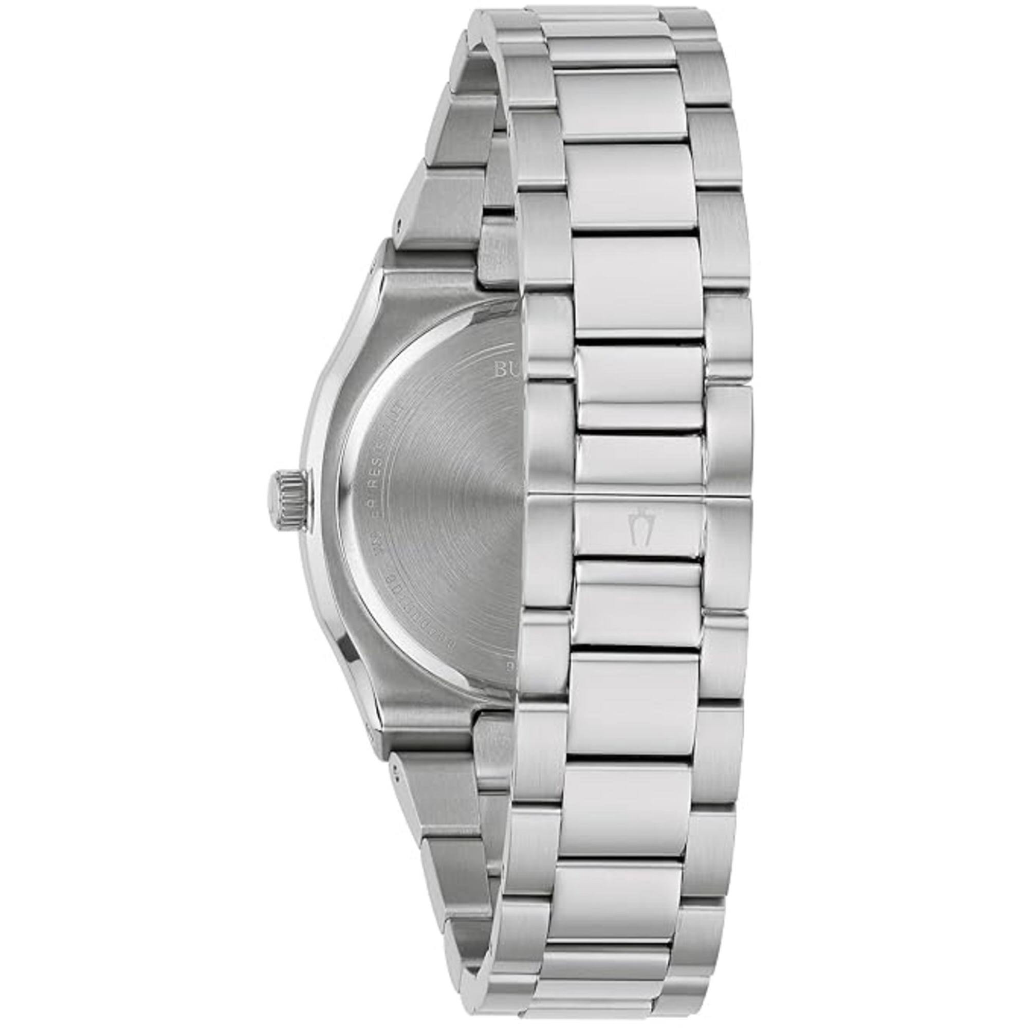 Bulova Women's Watch - Classic Surveyor Blue Dial Silver Steel Bracelet | 96M157