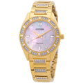 Citizen Women's Watch - Silhouette Crystal Eco-Drive Yellow Gold Bracelet | EM1022-51D
