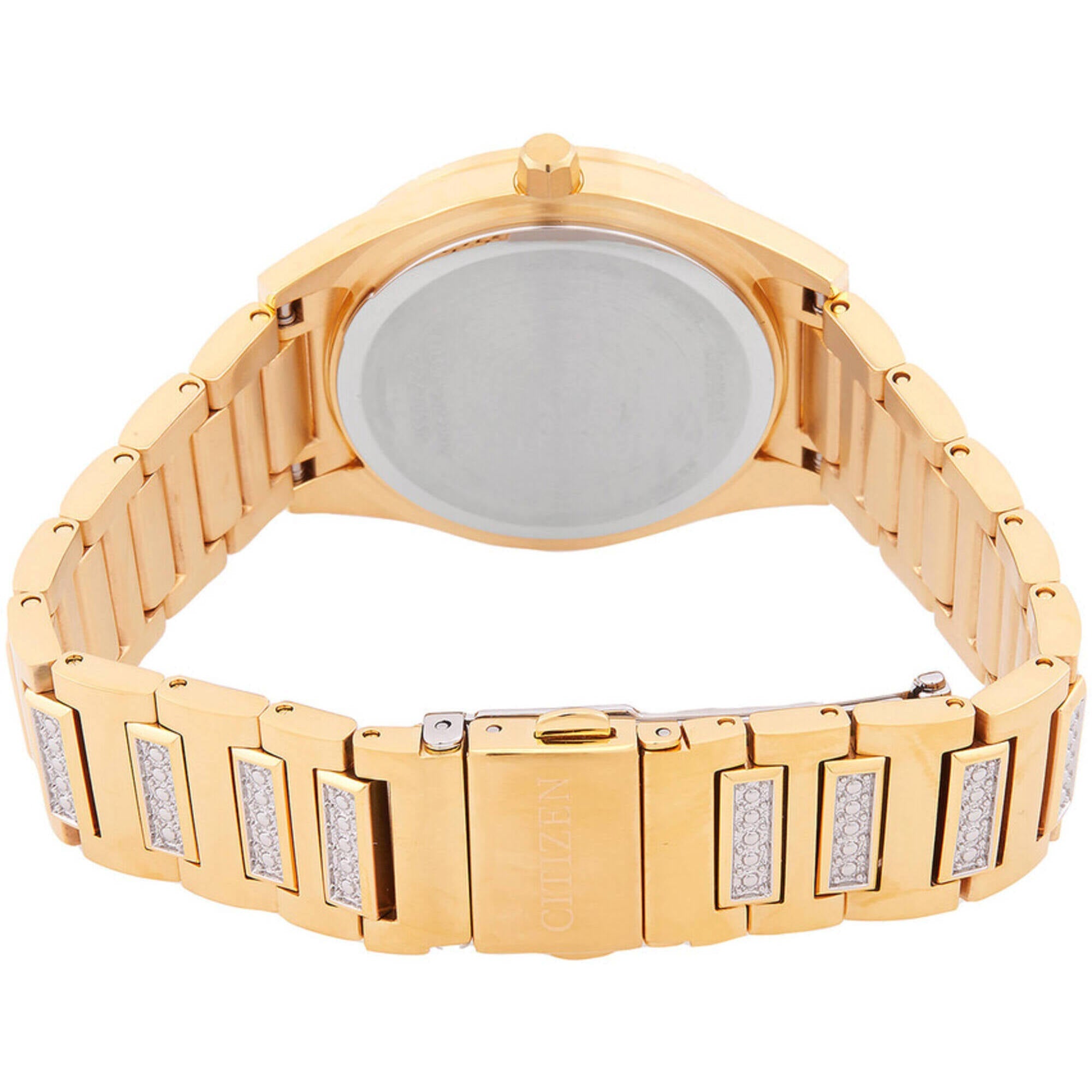 Citizen Women's Watch - Silhouette Crystal Eco-Drive Yellow Gold Bracelet | EM1022-51D