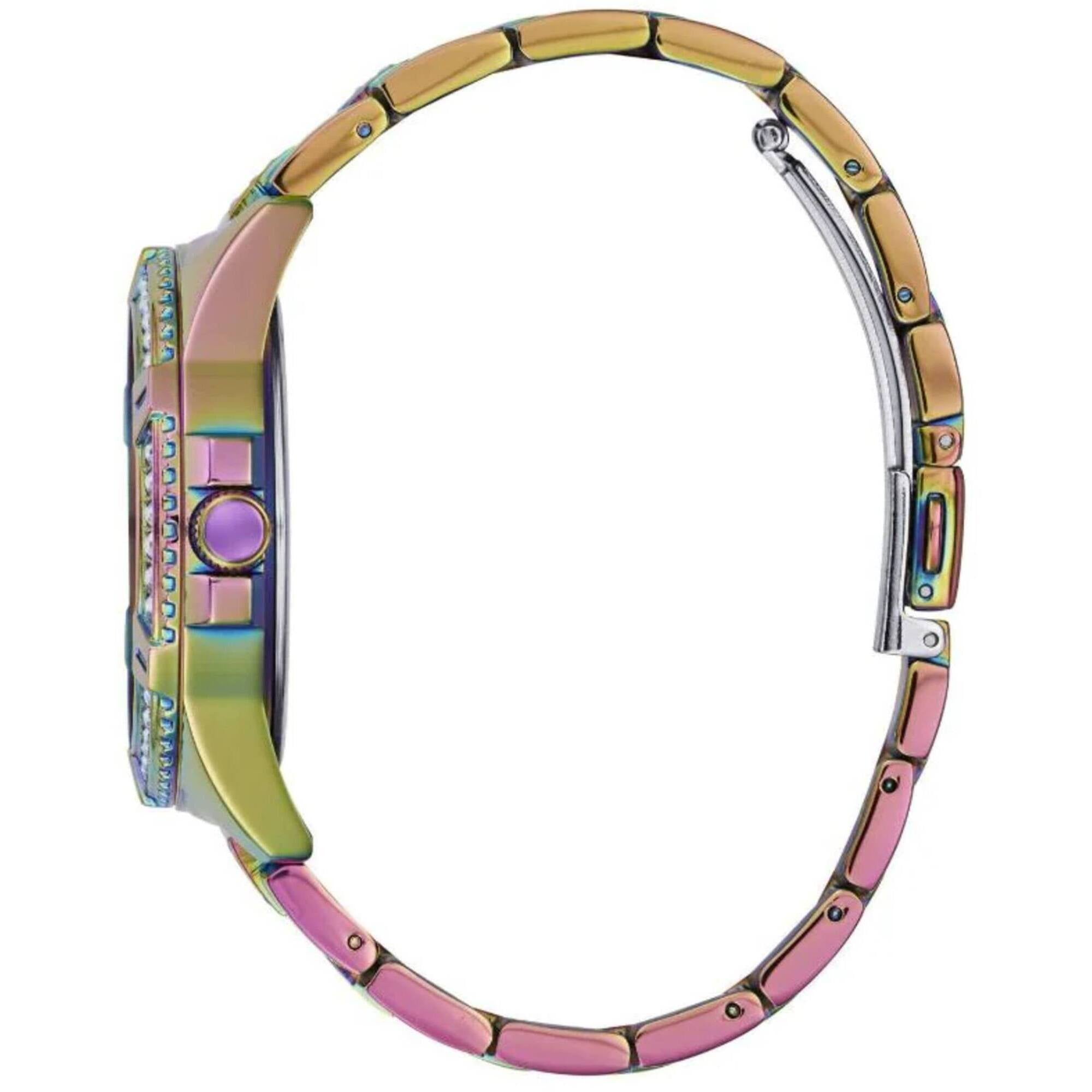 Guess Women's Analog Watch - Quartz Silver Tone Dial Iridescent Bracelet | GW0044L1
