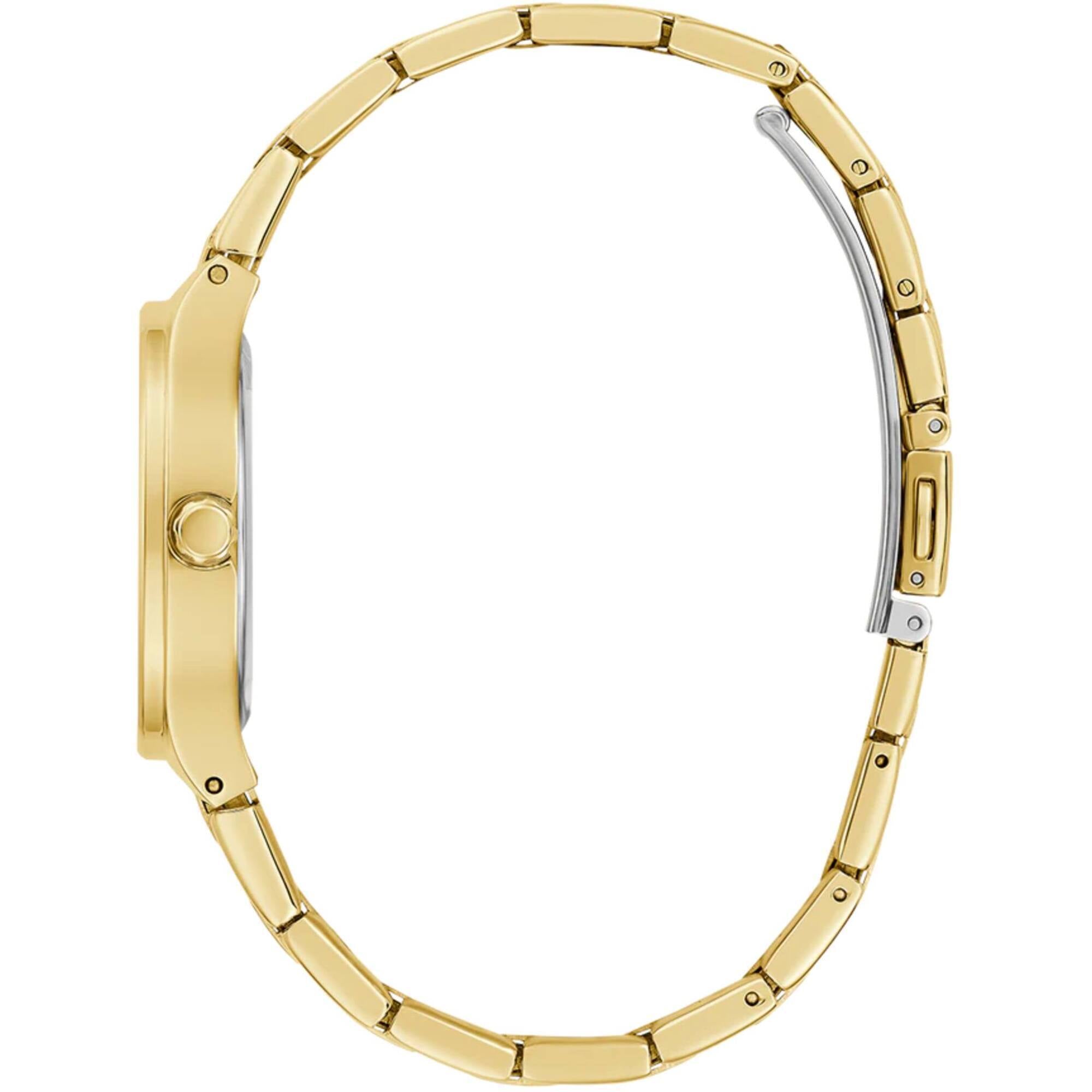 Guess Women's Analog Watch - Eve Quartz Champagne Dial Yellow Gold Bracelet | GW0615L2