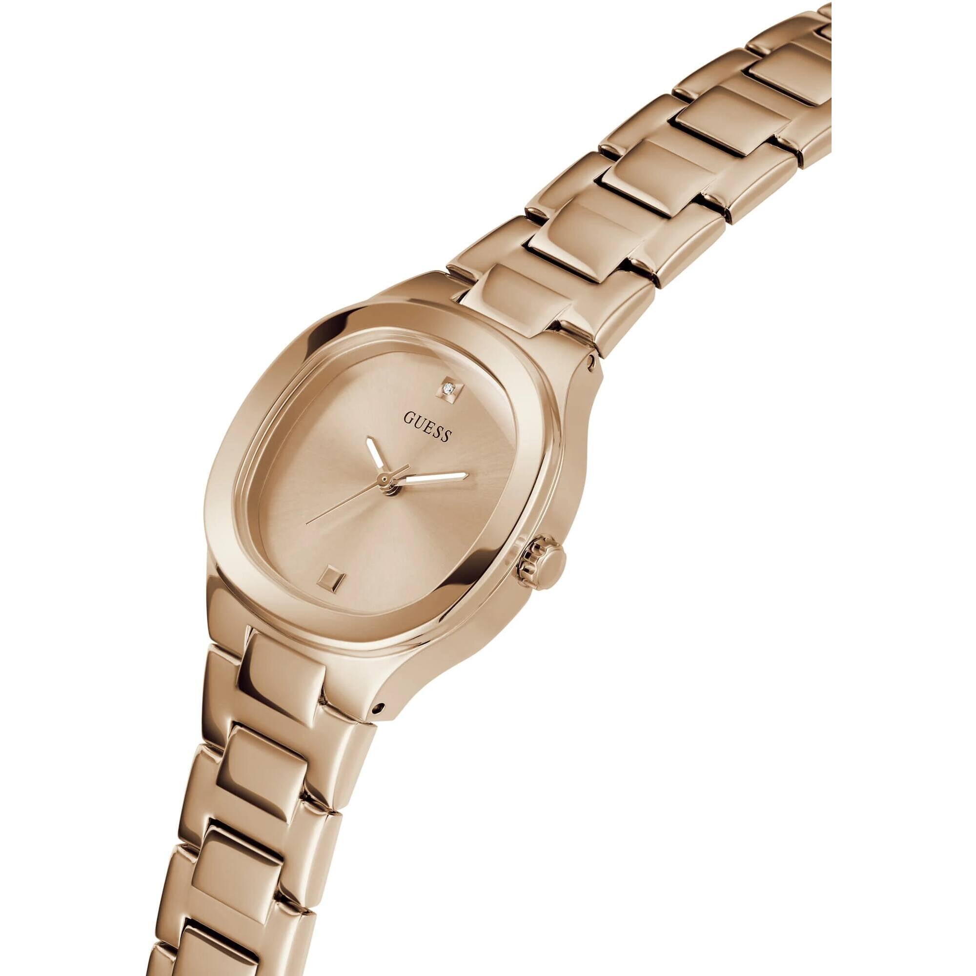 Guess Women's Analog Watch - Eve Quartz Rose Gold Tone Dial Steel Bracelet | GW0615L3