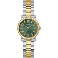 Guess Women's Analog Watch - Quartz Green Dial Two Tone Steel Bracelet | GW0686L2