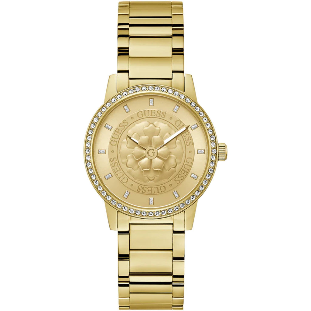 Guess Women's Watch - Quartz Champagne Dial Yellow Gold Steel Bracelet | GW0747L2