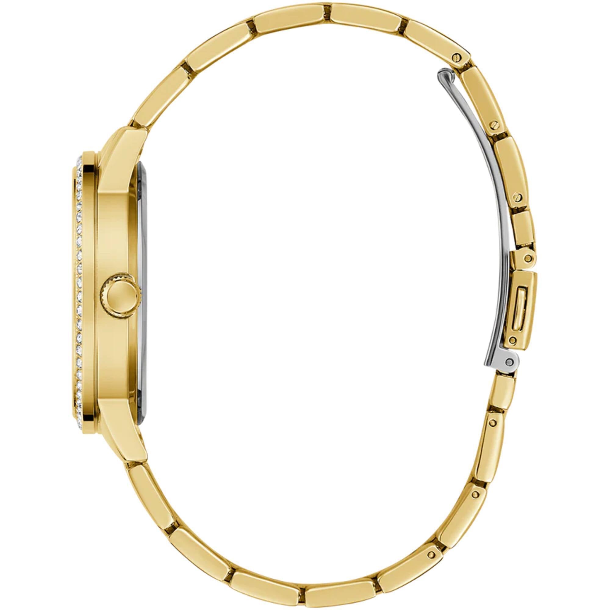 Guess Women's Watch - Quartz Champagne Dial Yellow Gold Steel Bracelet | GW0747L2