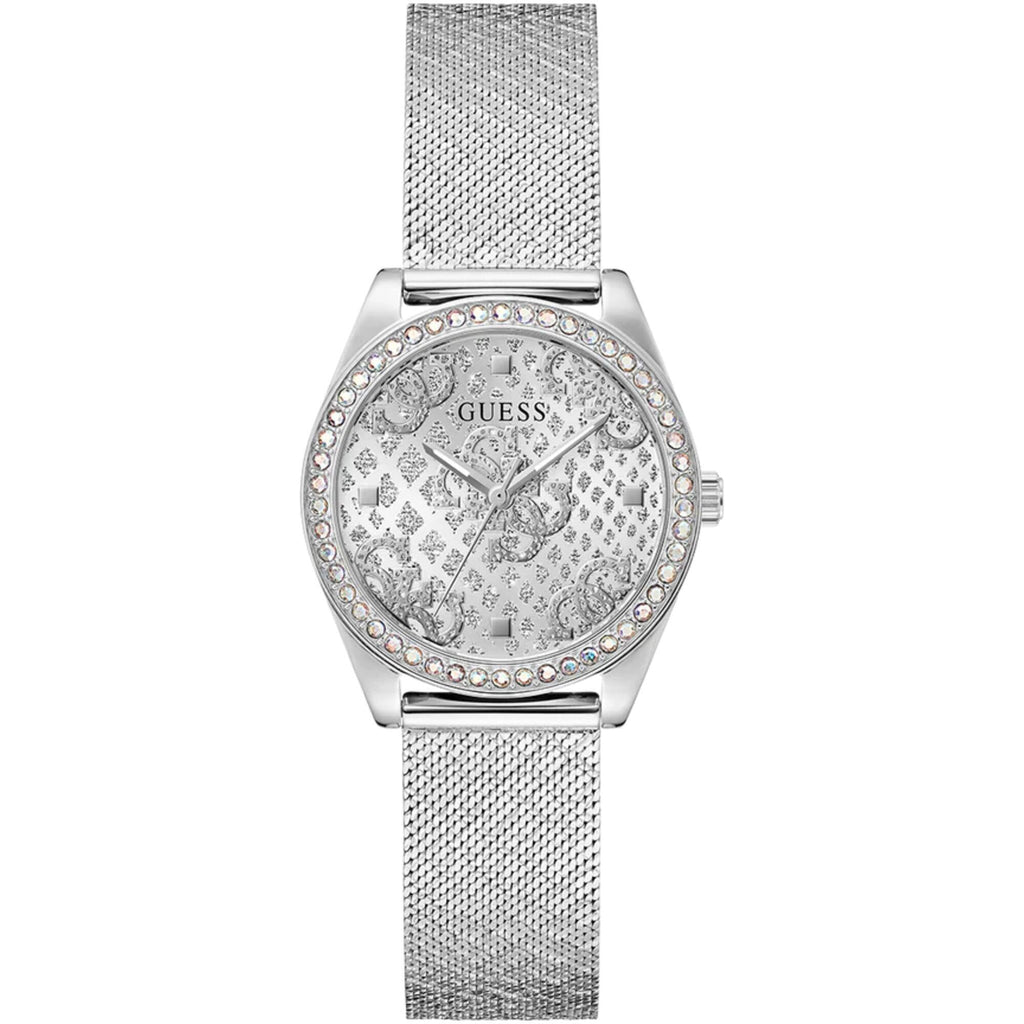 Guess Women's Watch - Quartz Silver Dial Stainless Steel Mesh Bracelet | GW0748L1