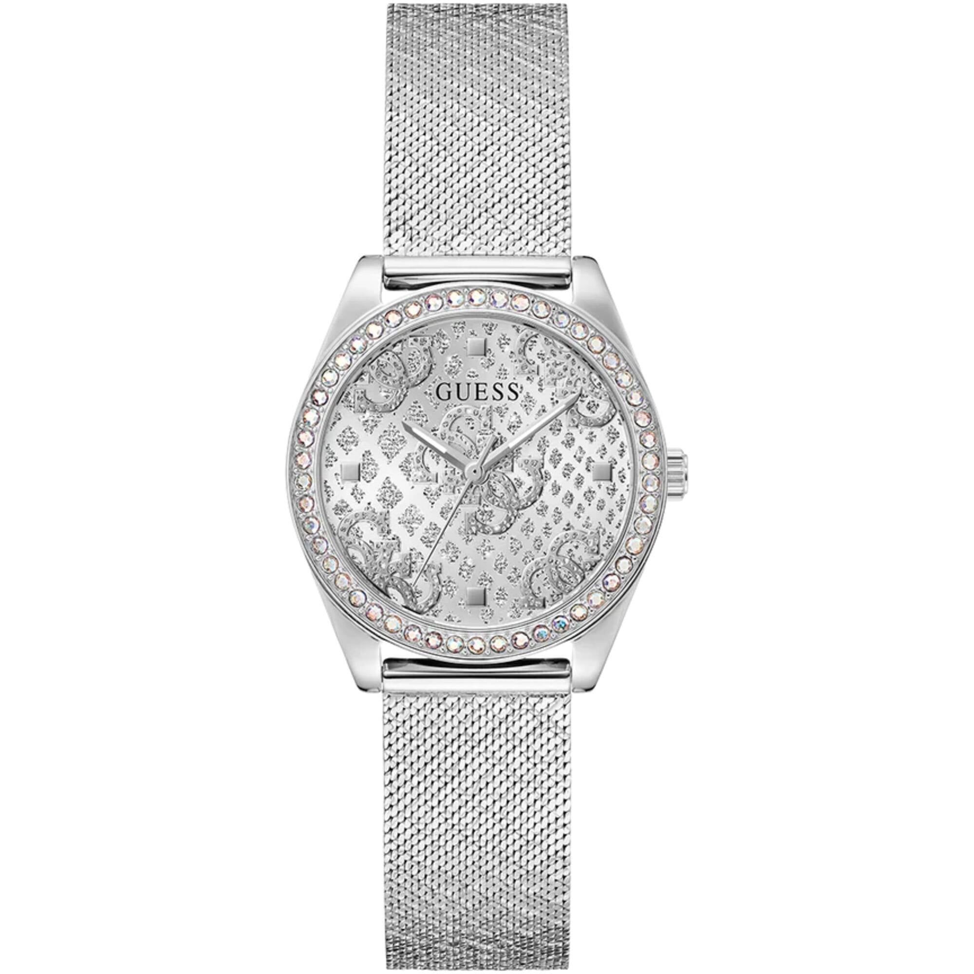 Guess Women's Watch - Quartz Silver Dial Stainless Steel Mesh Bracelet | GW0748L1