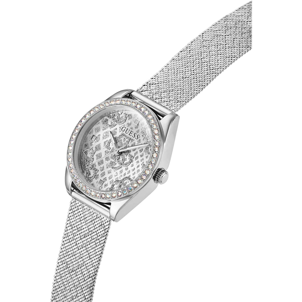 Guess Women's Watch - Quartz Silver Dial Stainless Steel Mesh Bracelet | GW0748L1