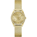 Guess Women's Watch - Quartz Champagne Dial Yellow Gold Steel Mesh Bracelet | GW0748L2
