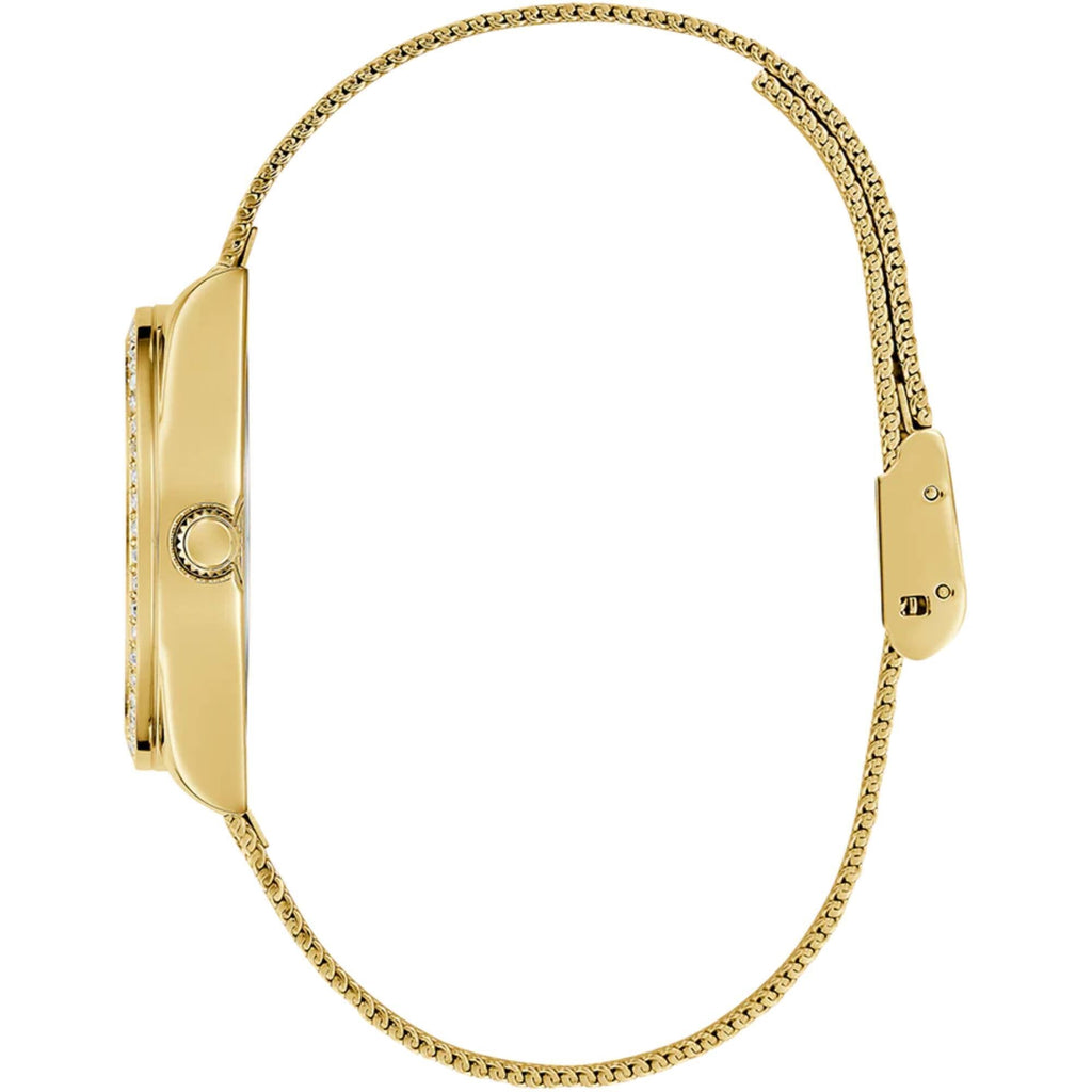 Guess Women's Watch - Quartz Champagne Dial Yellow Gold Steel Mesh Bracelet | GW0748L2