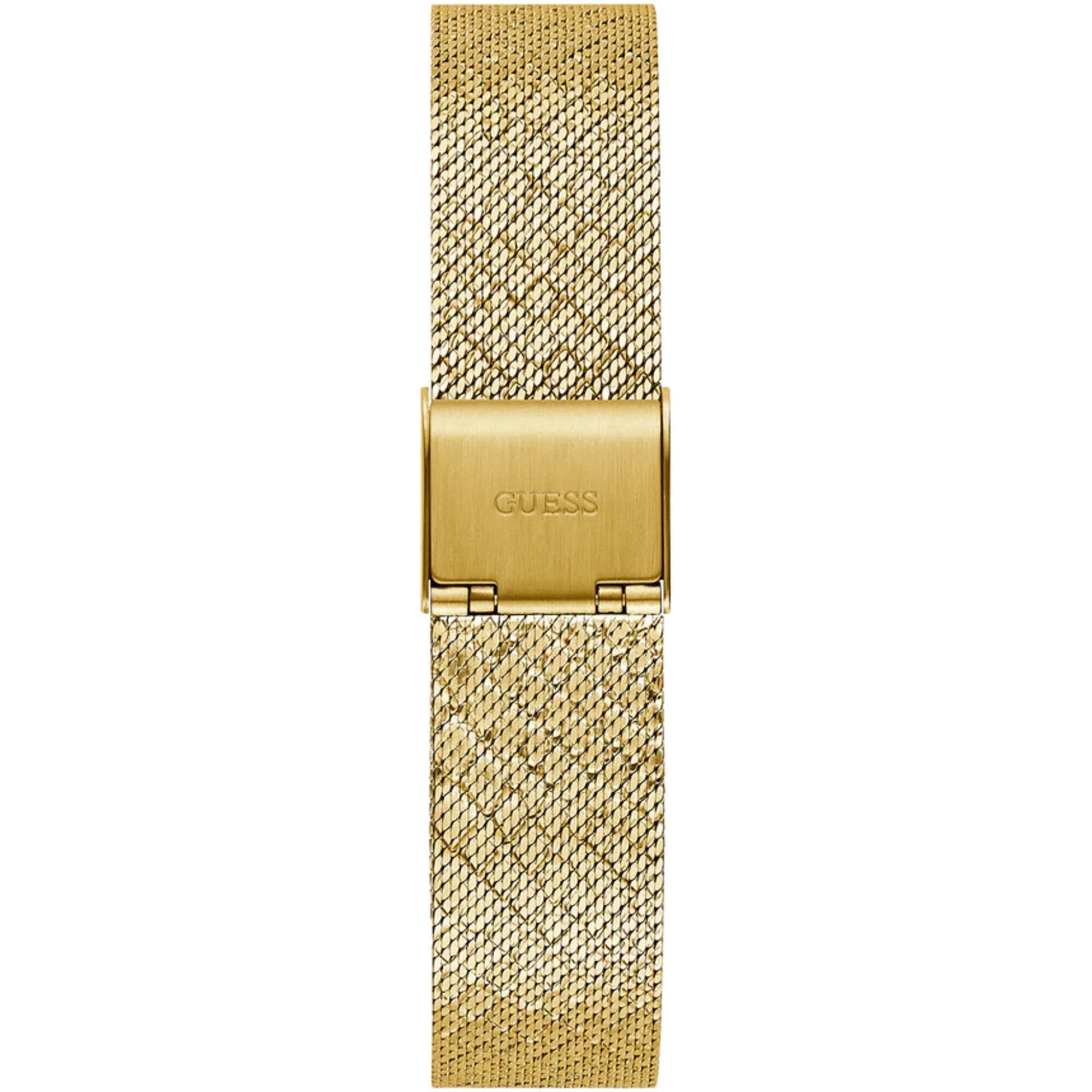 Guess Women's Watch - Quartz Champagne Dial Yellow Gold Steel Mesh Bracelet | GW0748L2