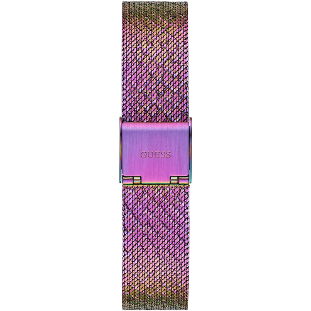 Guess Women's Watch - Quartz Purple Dial Iridescent Steel Mesh Bracelet | GW0748L3