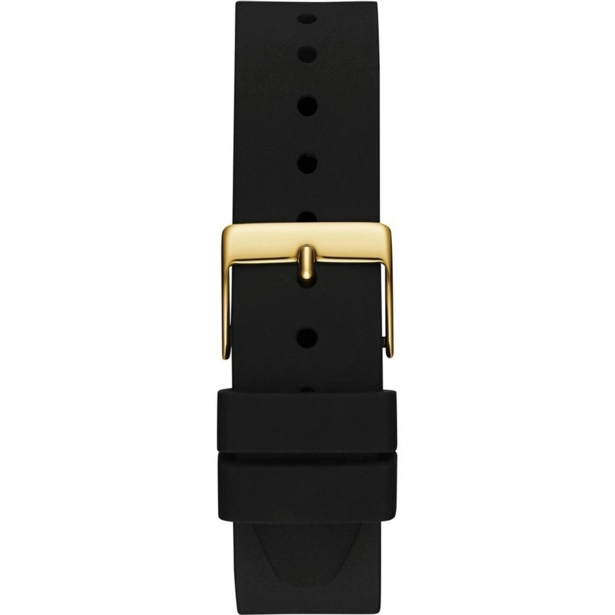 Guess Women's Watch - Quartz Yellow Gold Case Black Silicone Rubber Strap | GW0755L3