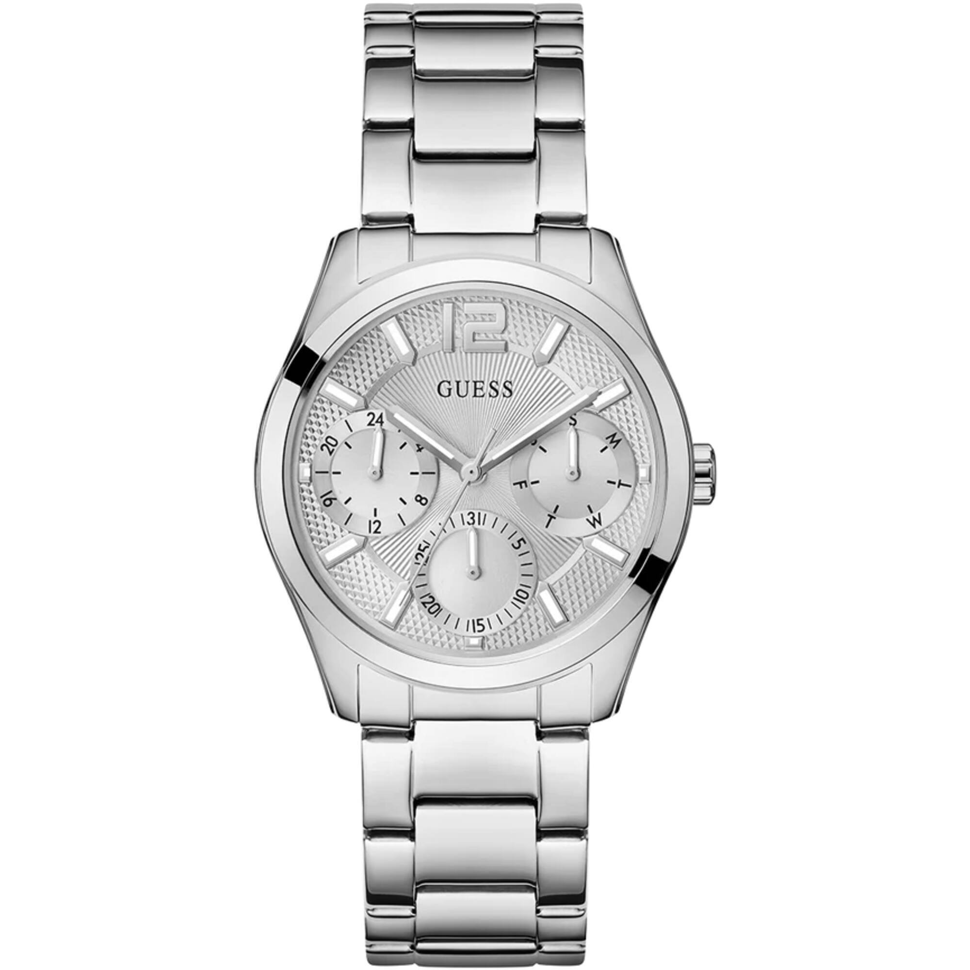 Guess Women's Watch - Quartz Silver Tone Stainless Steel Bracelet Date-Day | GW0760L1