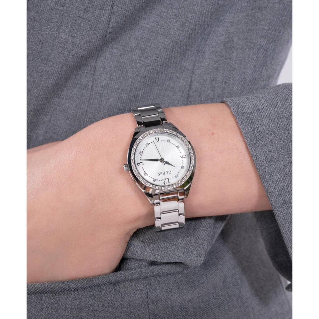 Guess Women's Analog Watch - Quartz Silver Dial Stainless Steel Bracelet | GW0767L1