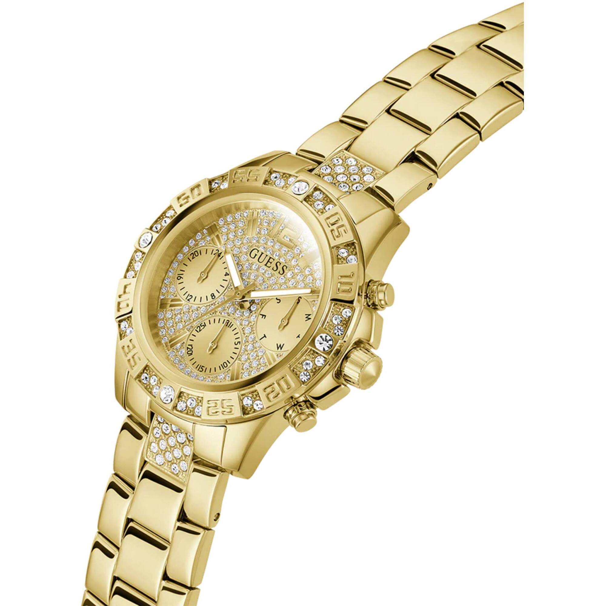 Guess Women's Watch - Quartz Champagne Dial Yellow Gold Bracelet Date-Day | GW0771L2
