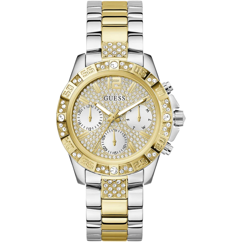 Guess Women's Watch - Quartz Gold Dial Two Tone Steel Bracelet Date-Day | GW0771L3