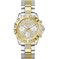 Guess Women's Watch - Quartz Gold Dial Two Tone Steel Bracelet Date-Day | GW0771L3