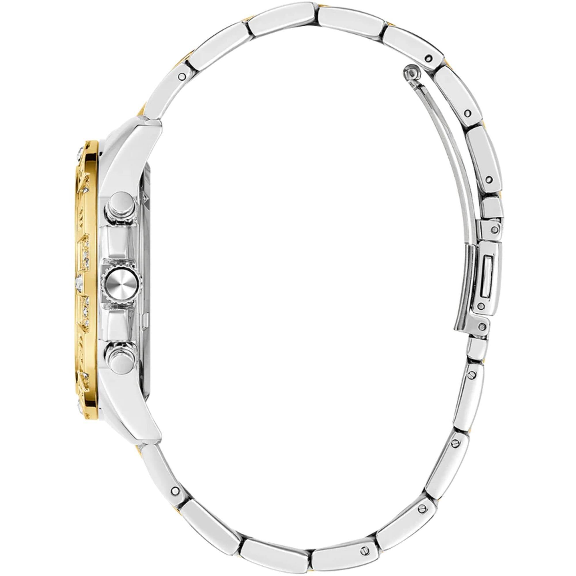 Guess Women's Watch - Quartz Gold Dial Two Tone Steel Bracelet Date-Day | GW0771L3