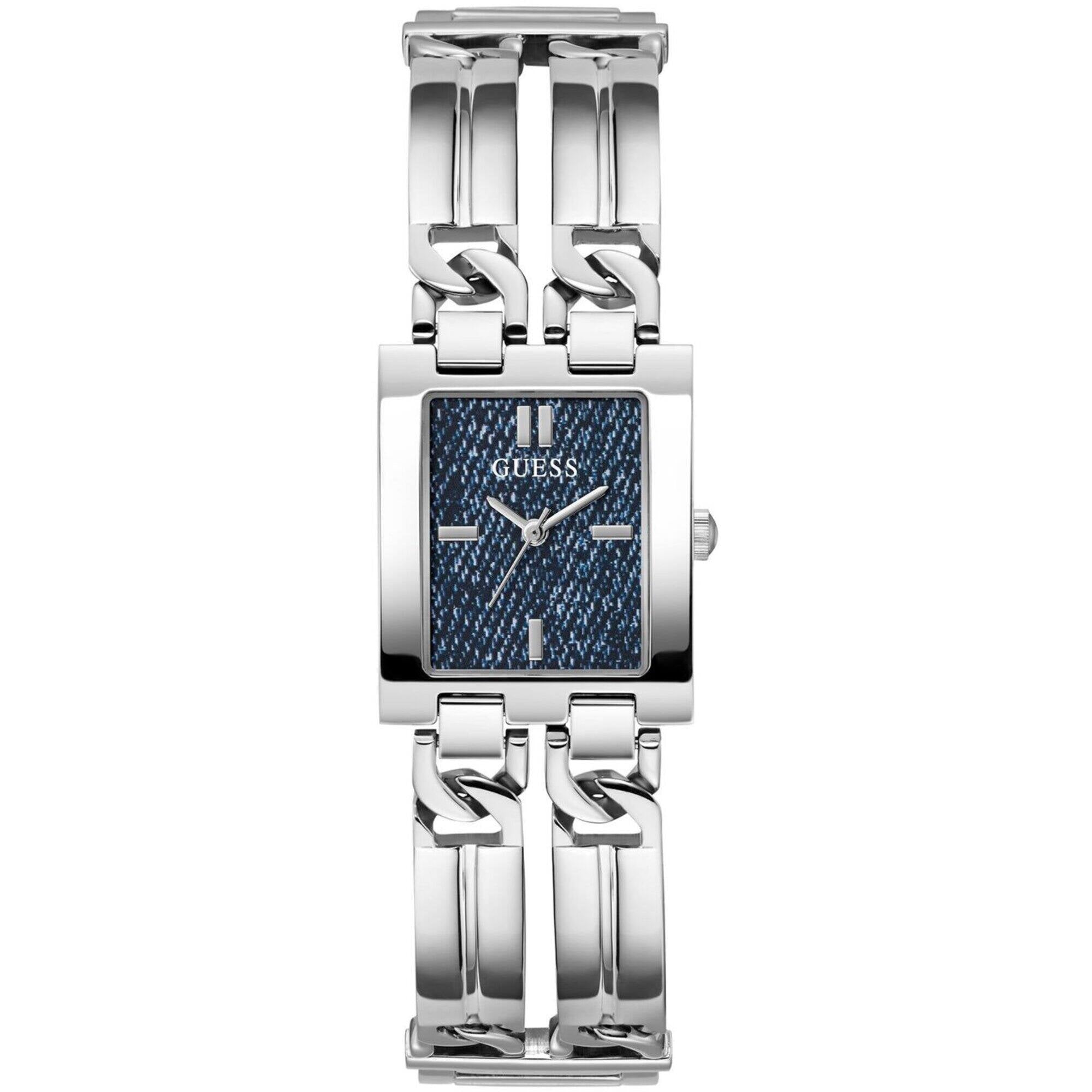Guess Women's Watch - Mod ID Quartz Blue Dial Stainless Steel Bracelet | GW0807L1
