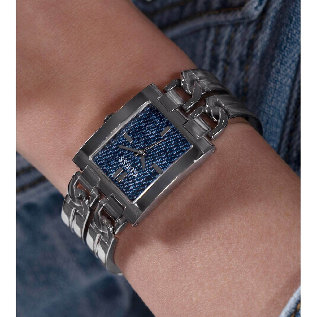 Guess Women's Watch - Mod ID Quartz Blue Dial Stainless Steel Bracelet | GW0807L1