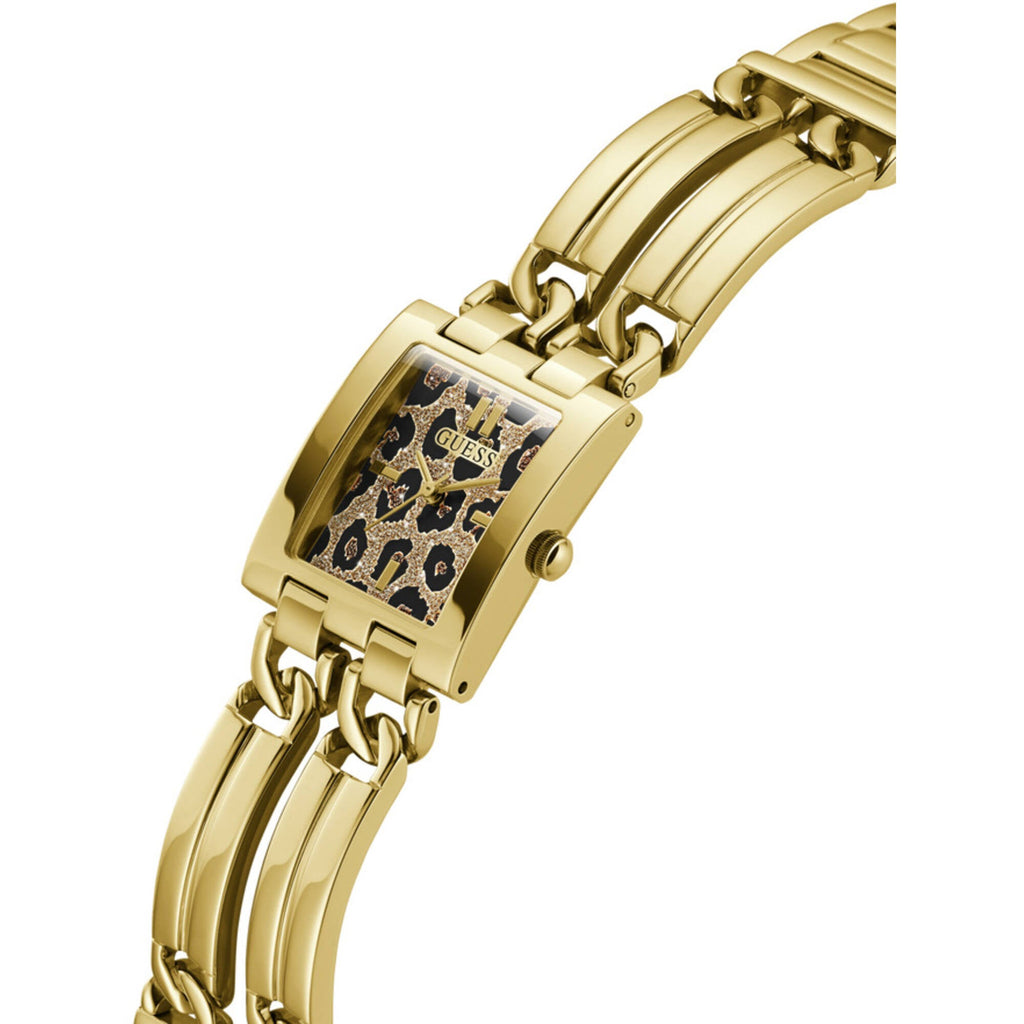Guess Women's Watch - Mod ID Quartz Animal Print Gold Tone Dial Bracelet | GW0807L2