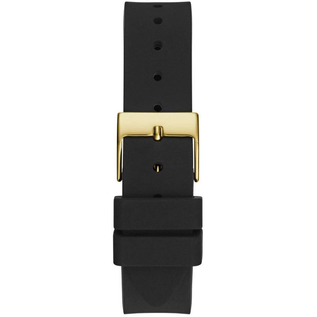 Guess Women's Watch - Fawn Crystal Bezel Champagne Dial Black Strap | GW0844L1
