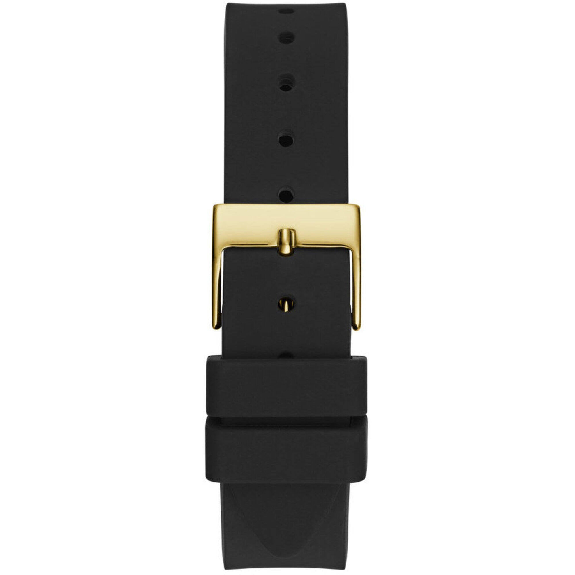 Guess Women's Watch - Fawn Crystal Bezel Champagne Dial Black Strap | GW0844L1