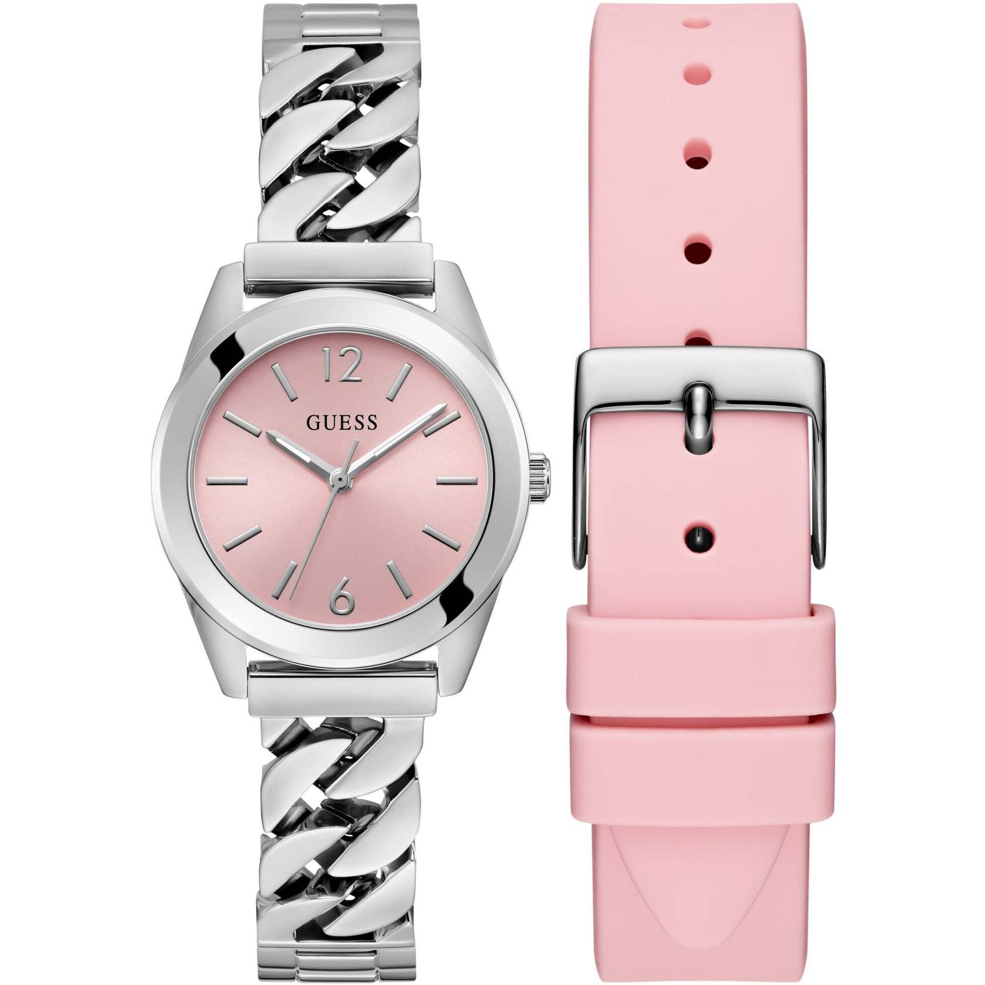 Guess Women's Watch Gift Set - Serena Quartz Pink Dial Bracelet and Strap | GW0845L1