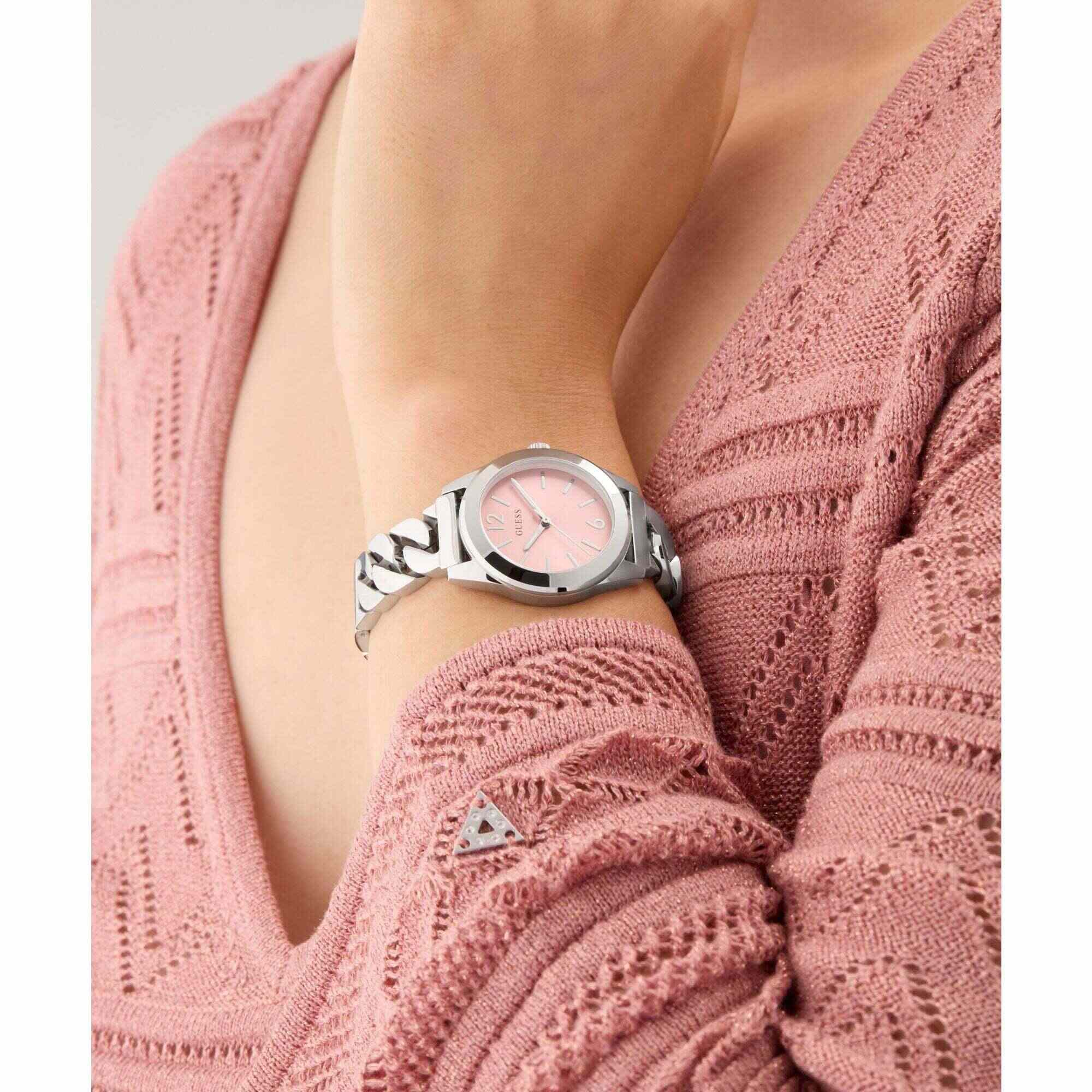 Guess Women's Watch Gift Set - Serena Quartz Pink Dial Bracelet and Strap | GW0845L1