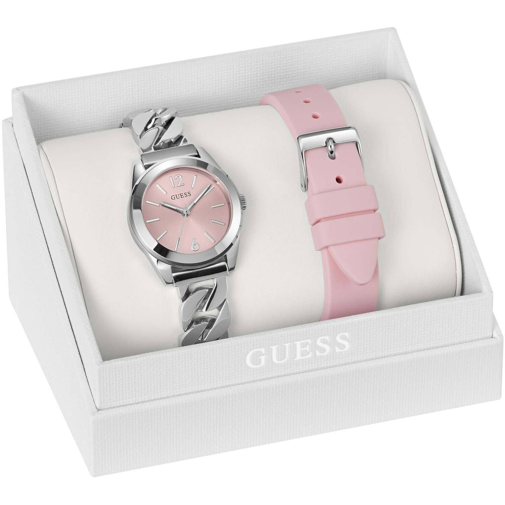 Guess Women's Watch Gift Set - Serena Quartz Pink Dial Bracelet and Strap | GW0845L1