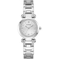 Guess Women's Watch - Ginger Crystal Bezel Silver Tone Dial Steel Bracelet | GW0869L3