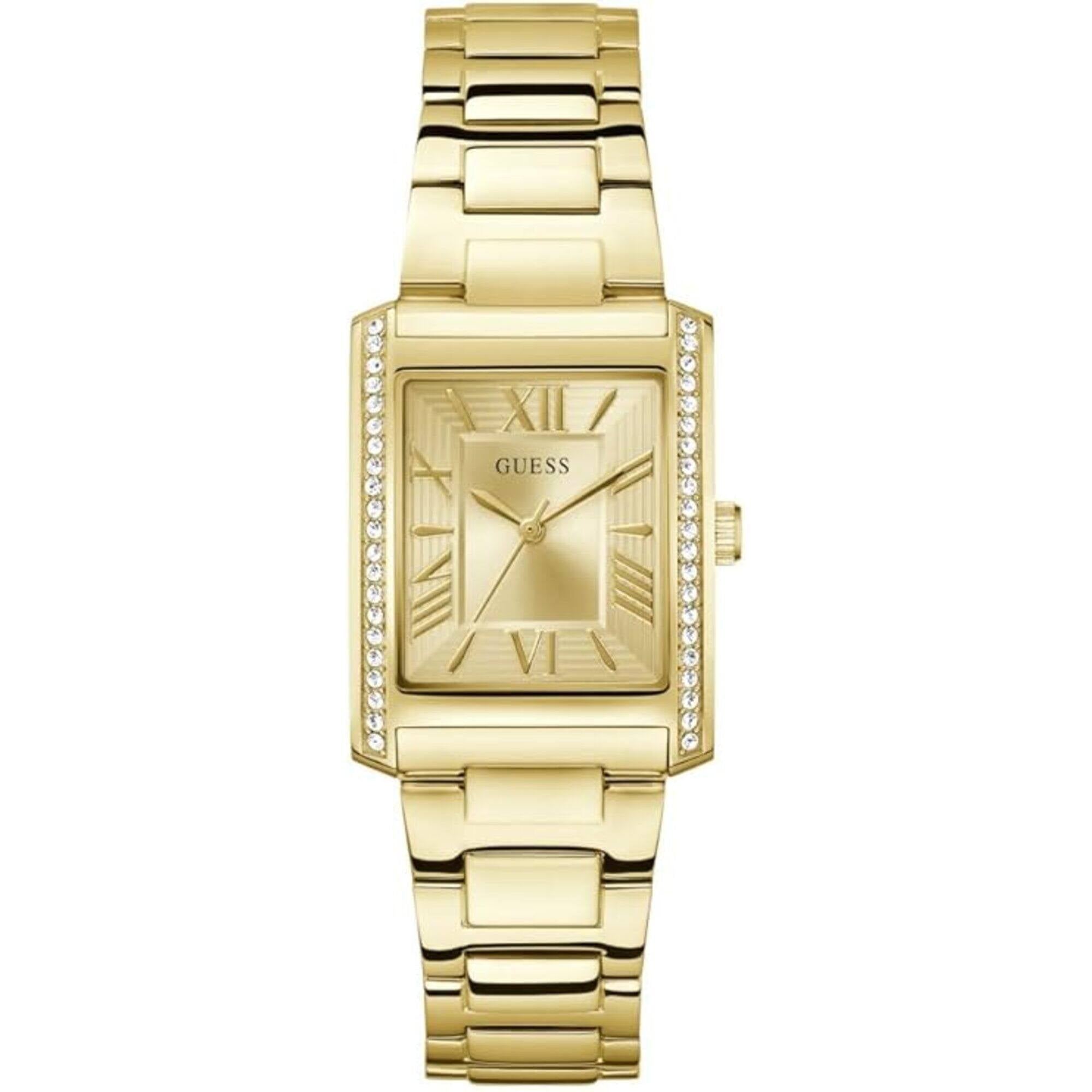 Guess Women's Watch - Bonnie Crystal Bezel Champagne Dial Yellow Gold Case | GW0874L4