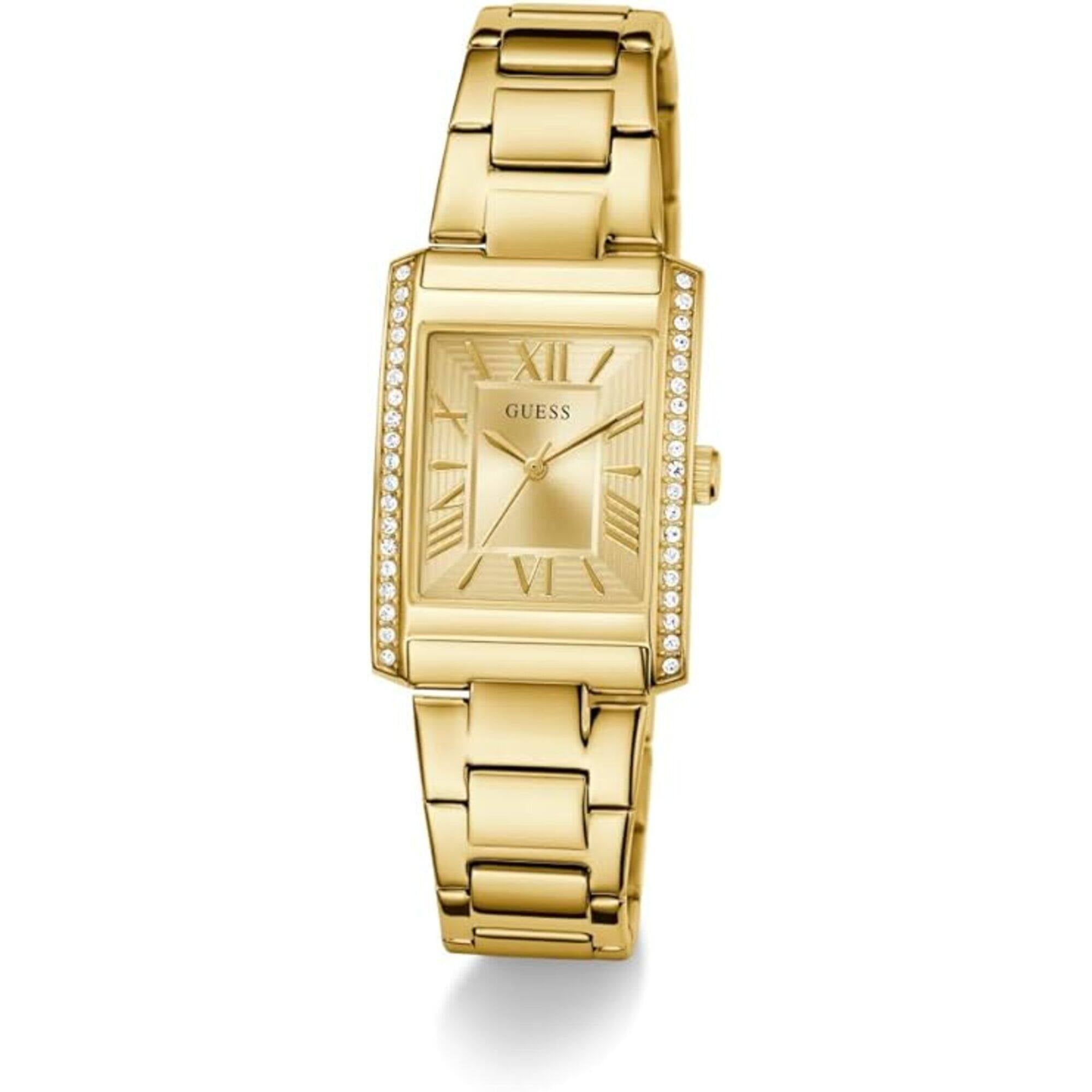 Guess Women's Watch - Bonnie Crystal Bezel Champagne Dial Yellow Gold Case | GW0874L4