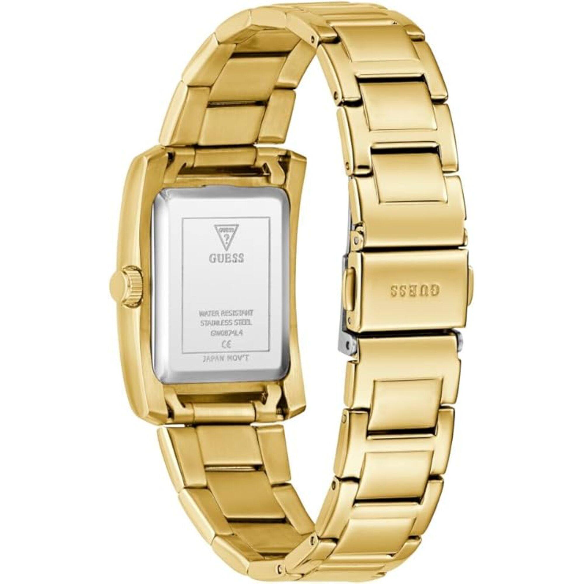 Guess Women's Watch - Bonnie Crystal Bezel Champagne Dial Yellow Gold Case | GW0874L4
