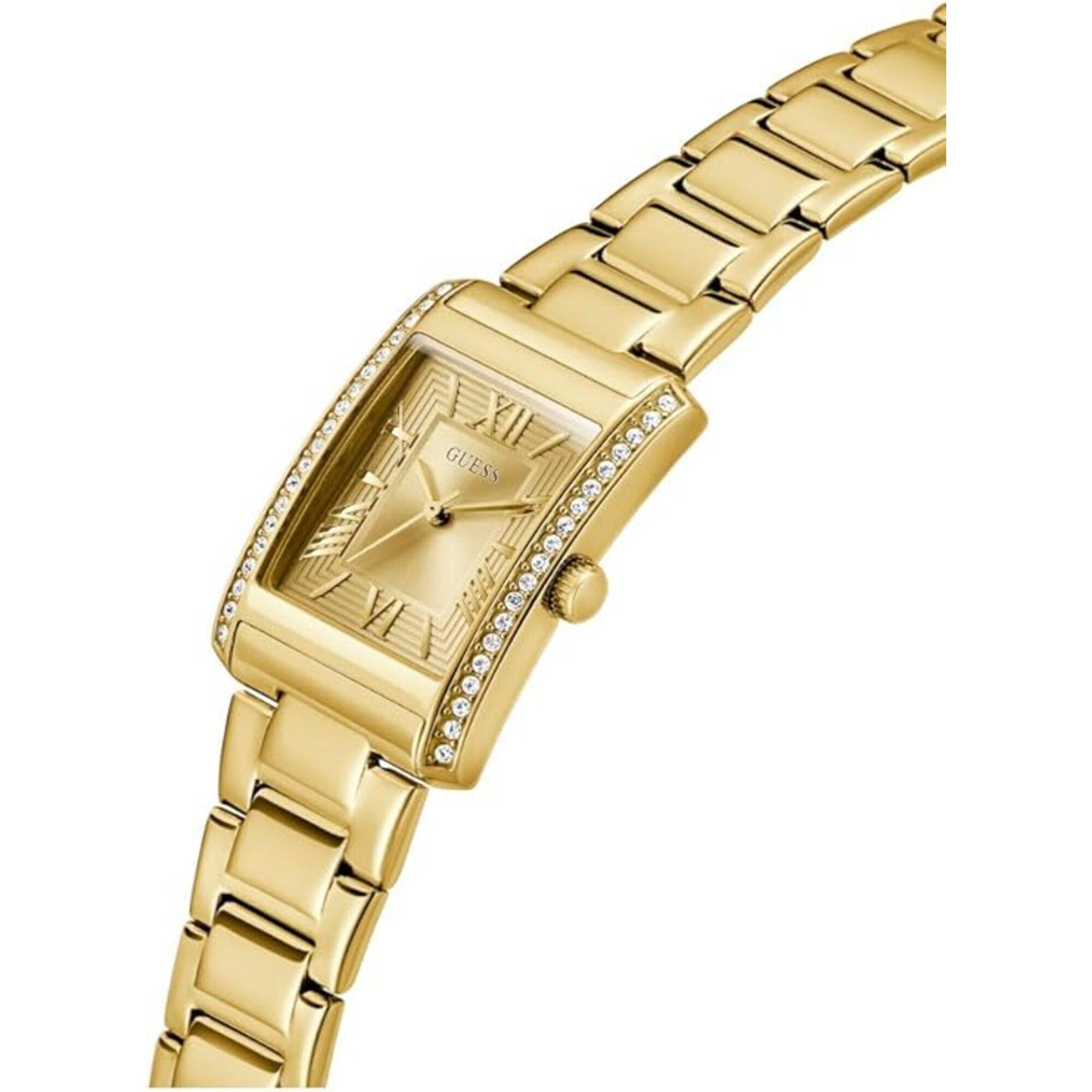 Guess Women's Watch - Bonnie Crystal Bezel Champagne Dial Yellow Gold Case | GW0874L4