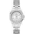 Guess Women's Watch - Contessa Crystal Bezel Silver Tone Dial Bracelet | GW0877L1