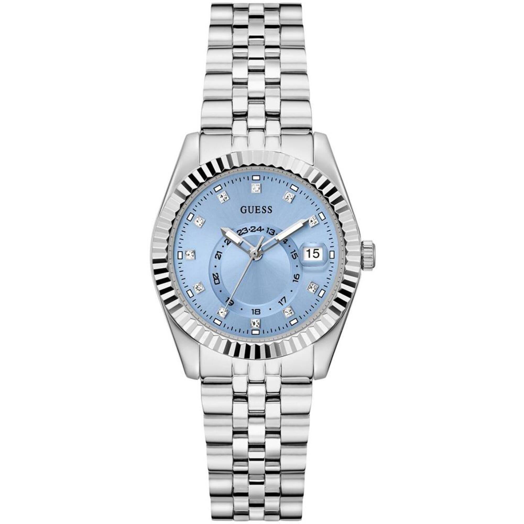 Guess Women's Watch - Jada Ice Blue Dial Stainless Steel Bracelet Crystal | GW0936L1
