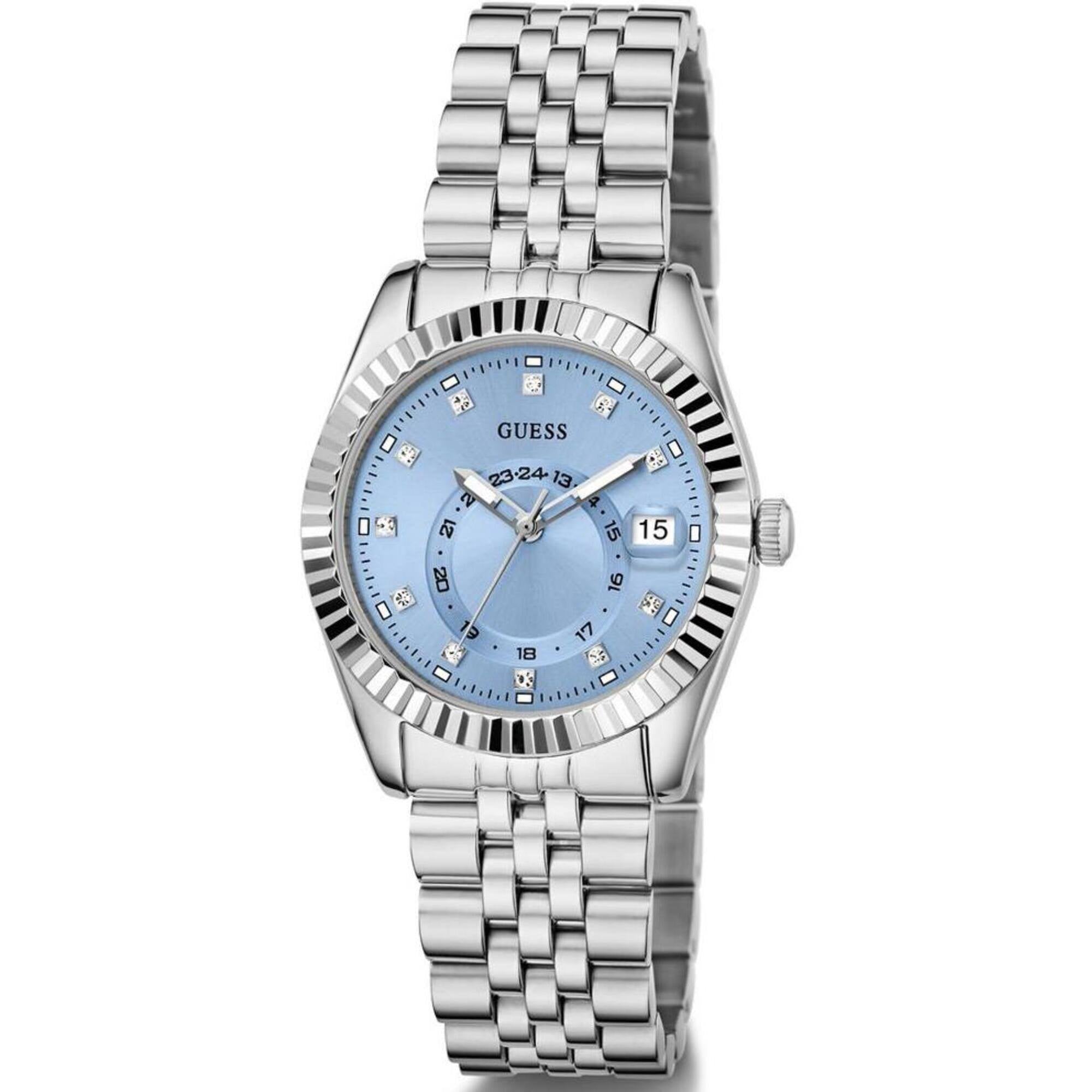 Guess Women's Watch - Jada Ice Blue Dial Stainless Steel Bracelet Crystal | GW0936L1