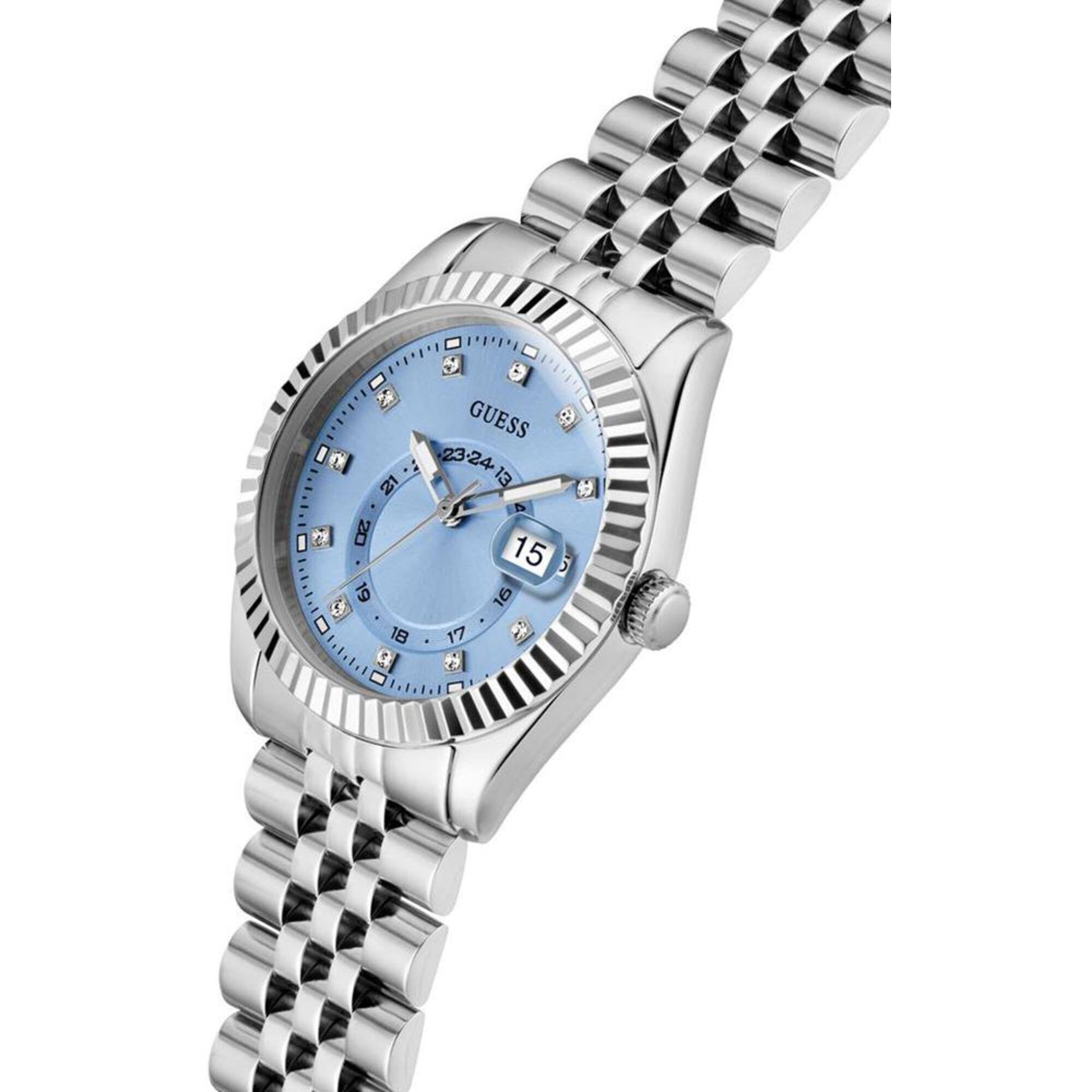 Guess Women's Watch - Jada Ice Blue Dial Stainless Steel Bracelet Crystal | GW0936L1