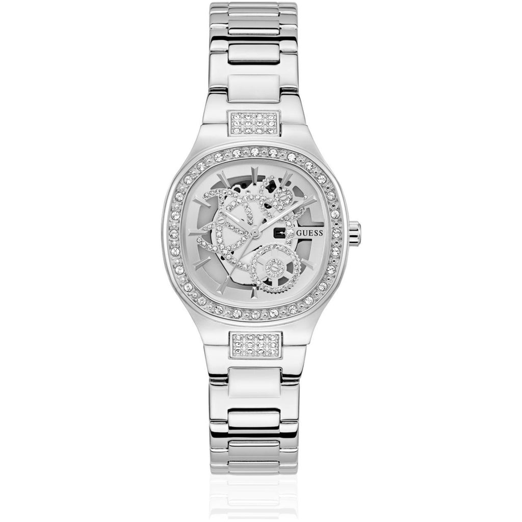 Guess Women's Watch - Electra Quartz Crystal Bezel Stainless Steel Bracelet | GW0941L1
