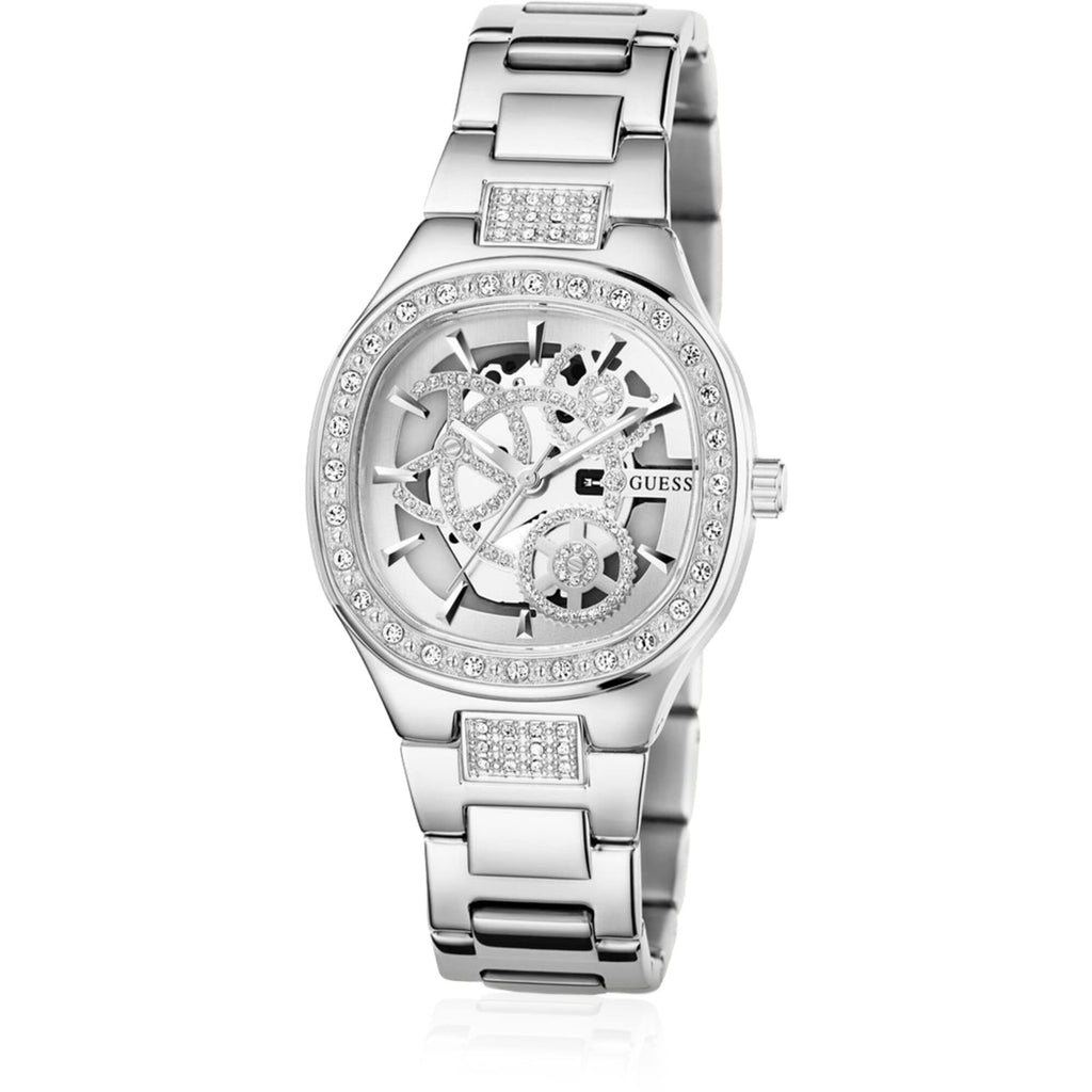 Guess Women's Watch - Electra Quartz Crystal Bezel Stainless Steel Bracelet | GW0941L1