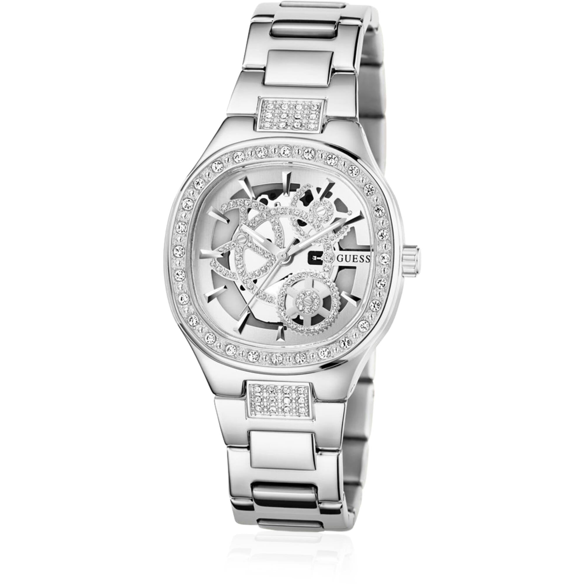 Guess Women's Watch - Electra Quartz Crystal Bezel Stainless Steel Bracelet | GW0941L1