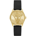 Guess Women's Watch - Roxy Quartz Champagne Dial Black Silicone Strap | GW0942L2