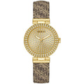 Guess Women's Watch - Ivy Crystal Champagne Dial Beige Leather Strap | GW0943L2