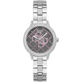 Guess Women's Watch - G Lace Crystal Silver and Grey Dial Steel Bracelet | GW0944L1
