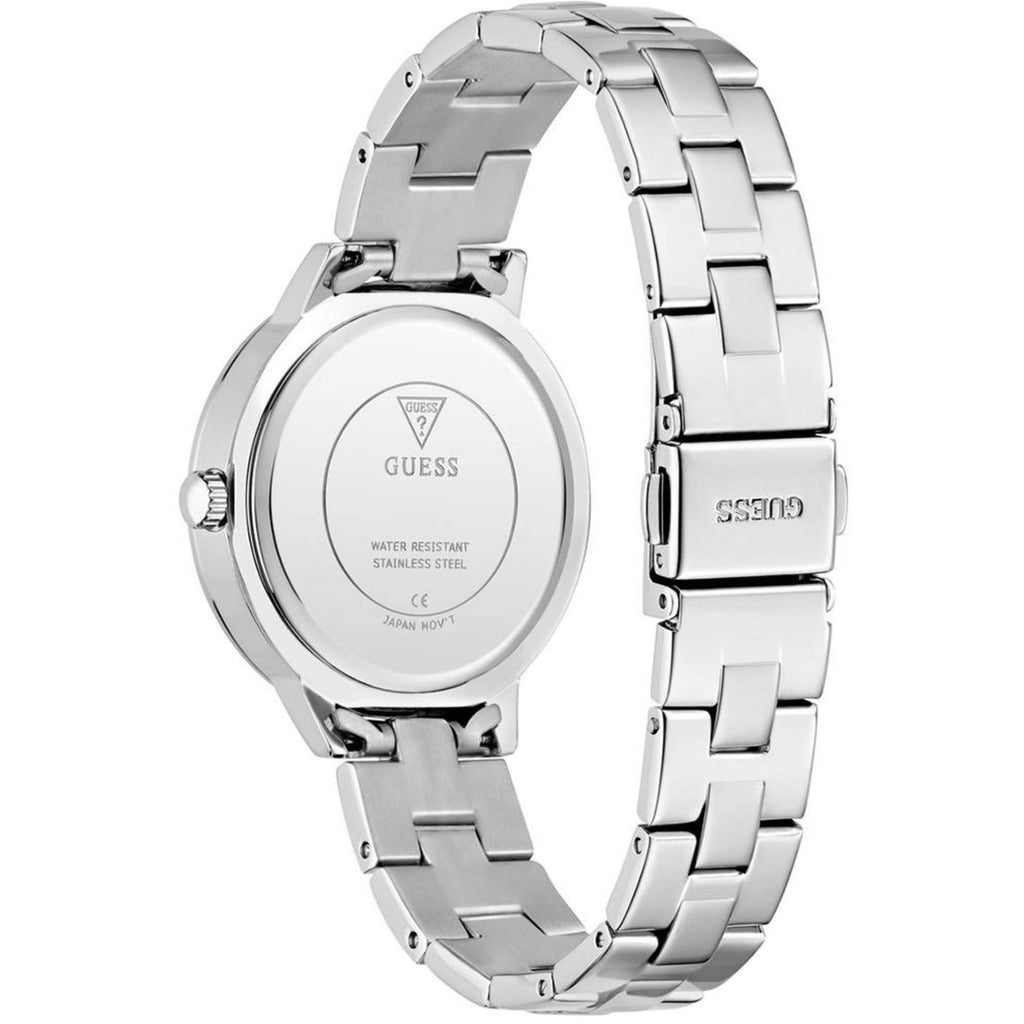 Guess Women's Watch - G Lace Crystal Silver and Grey Dial Steel Bracelet | GW0944L1