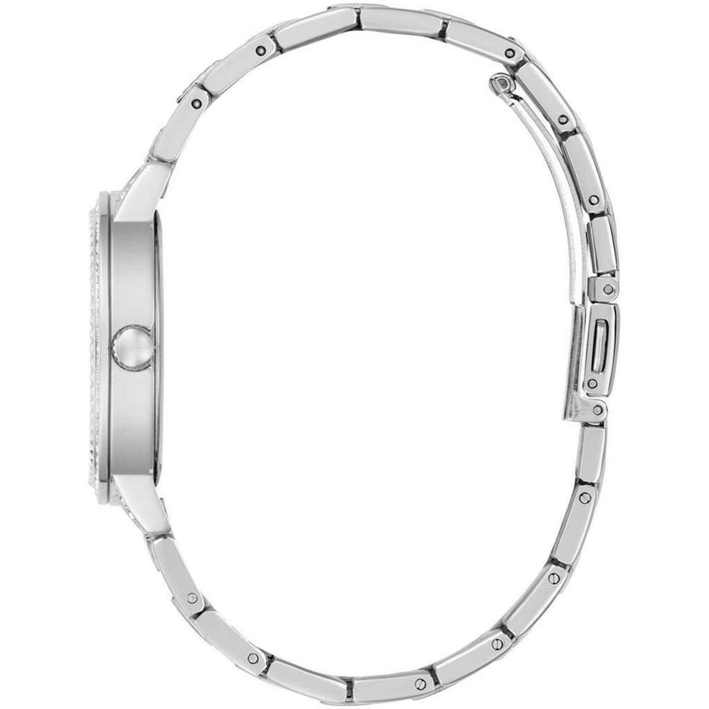 Guess Women's Watch - G Lace Crystal Silver and Grey Dial Steel Bracelet | GW0944L1