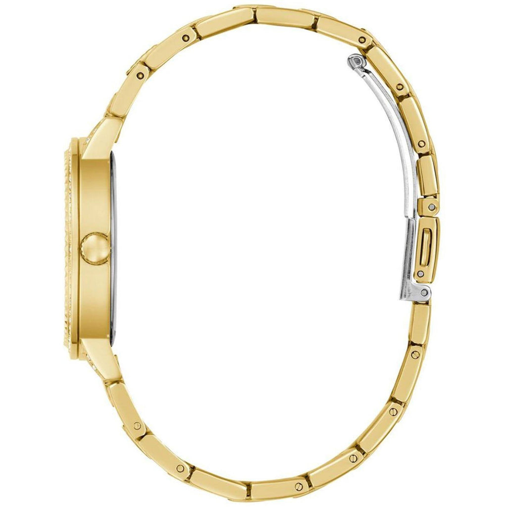 Guess Women's Watch - G Lace Crystal Champagne Dial Yellow Gold Bracelet | GW0944L2
