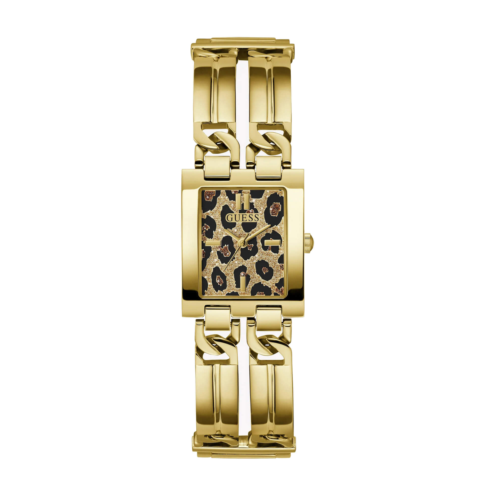 Guess Women's Watch - Mod ID Quartz Animal Print Gold Tone Dial Bracelet | GW0807L2